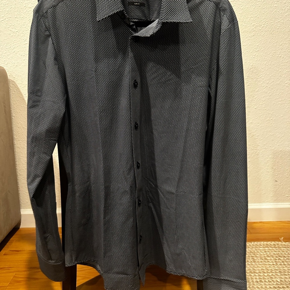 Boss Blue Evening Shirt Long Sleeve